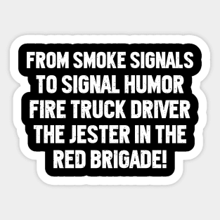 Fire Truck Driver Sticker